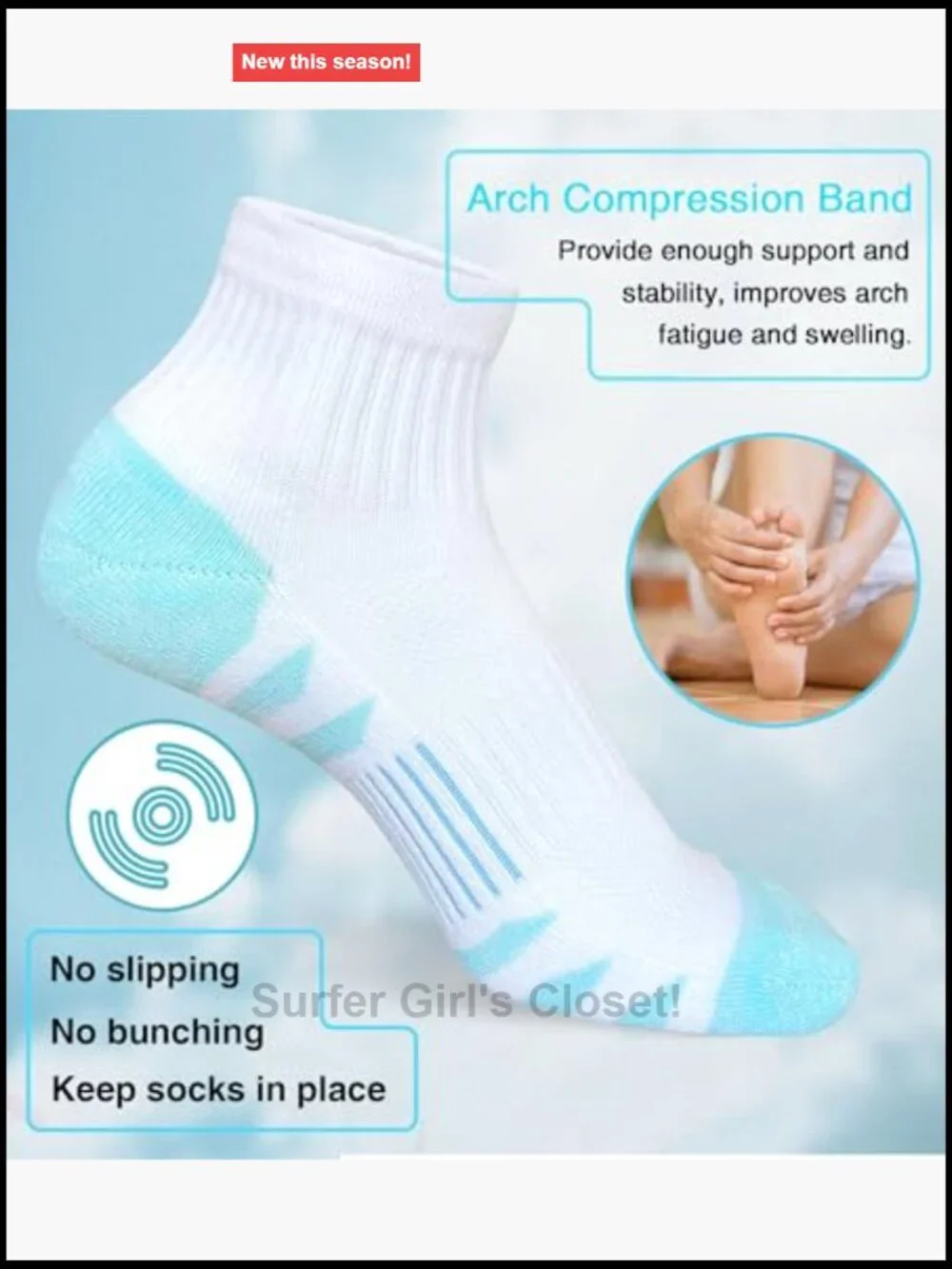 Ankle Thick Cushioned Cotton Athletic Running Socks 5 Pairs Women
